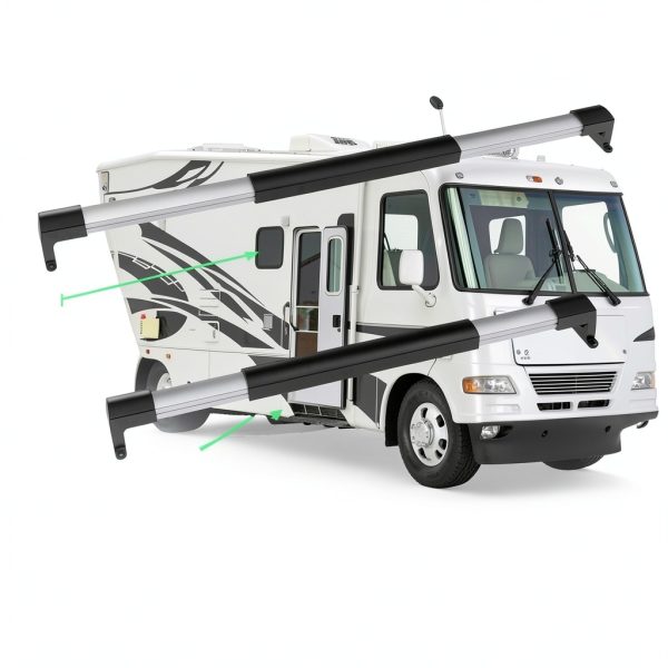RV Screen Door Handle RVGUARD Aluminum Adjustable Crossbar-2