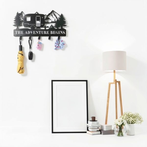 Maitys Metal Key Holder Wall Mount Adjustable Easy Install-4