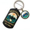 Camper Keychain Stainless Steel Engraved Camping Gift for-1