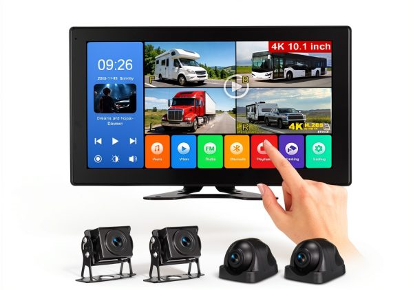 Venluna 10.1in Backup Camera System 4K Monitor 1080p Cameras-0
