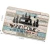 Mingnei Rustic Welcome Doormat Non Slip Rubber Base-2