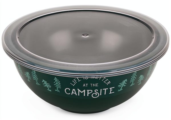 Camco Nesting Bowl Set Melamine Lids Camping Dinnerware-8
