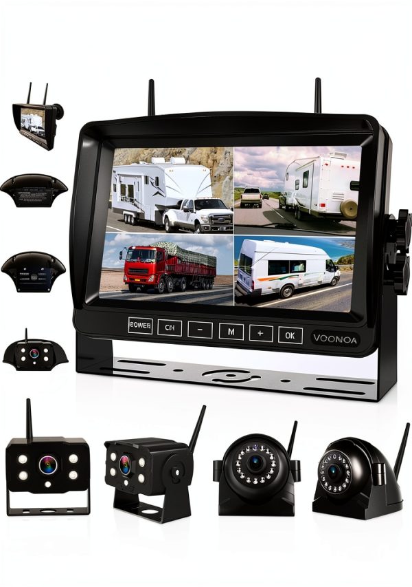 VOONOA Wireless RV Camera System 4 Cameras 1080P HD-0