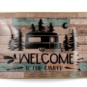 Mingnei Rustic Welcome Doormat Non Slip Rubber Base-0