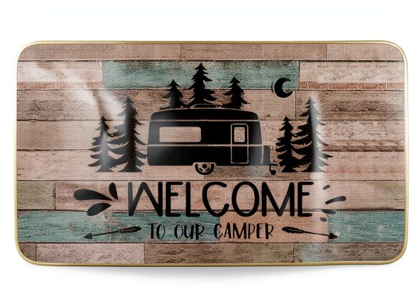 Mingnei Rustic Welcome Doormat Non Slip Rubber Base-0