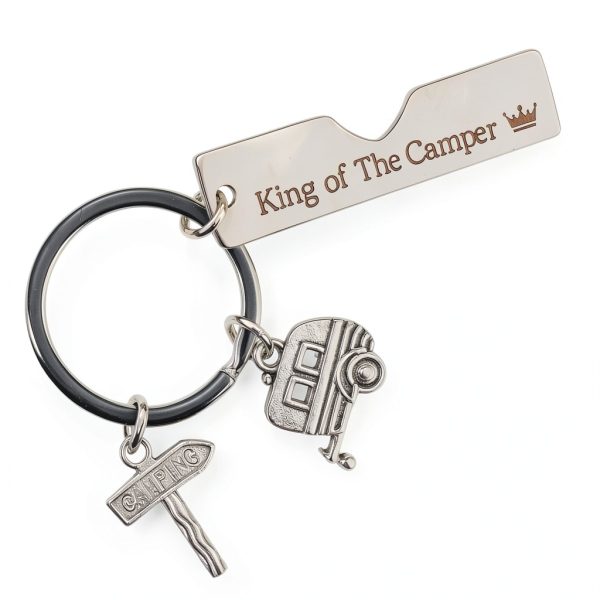 Camper Keychain Set Queen King RV Enthusiasts Gift-4