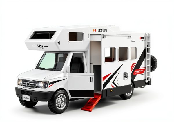 Yewkou Camper Van Toy Push Go Realistic Sound Kids Gift-0