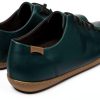 Camper Mens Leather Sneakers Dark Green Cow Leather TPU Sole-1