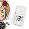 WFSM Chenille Kitchen Towel Rustic Camping Letter Print-1