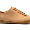 Camper Womens Leather Shoes Medium Beige 060 Rubber Sole-5