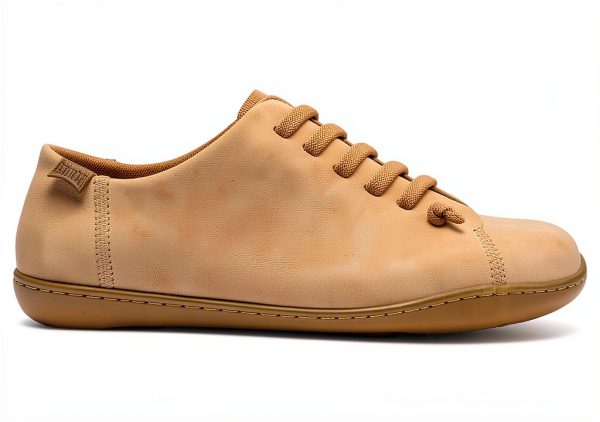 Camper Womens Leather Shoes Medium Beige 060 Rubber Sole-5