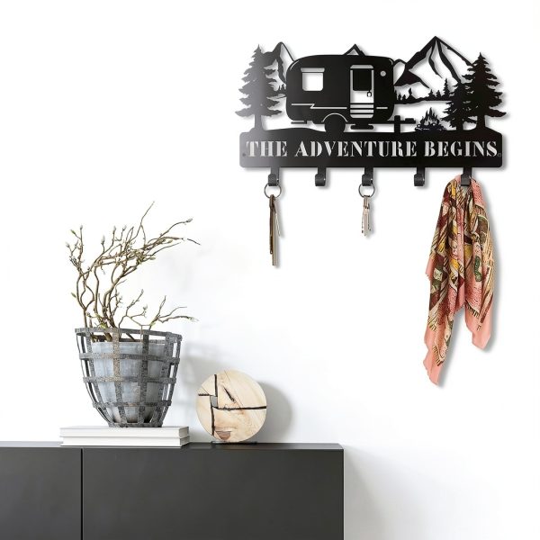 Maitys Metal Key Holder Wall Mount Adjustable Easy Install-3