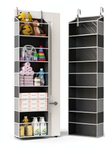 ULG Over Door Shoe Organizer Clear Dark Grey Storage-0