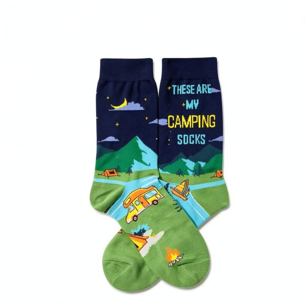 Camping Socks Mens Cotton Outdoor Enthusiast Gift Soft-3
