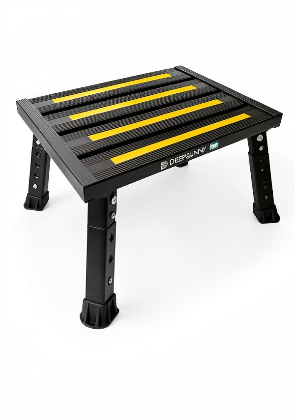 DEPSUNNY RV Step Stool Foldable Aluminum Adjustable Height-1