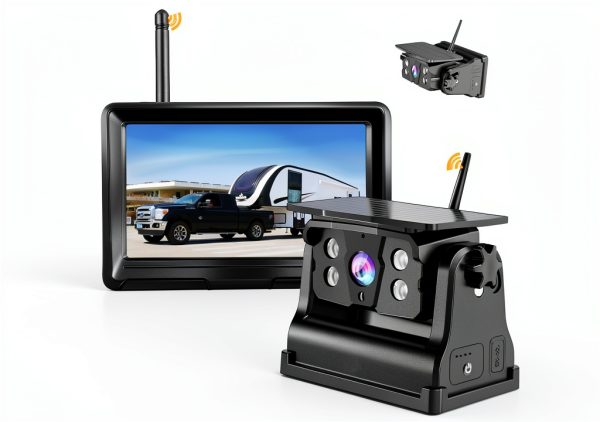 DOUXURY Wireless Backup Camera 1080P HD Solar RV Truck-0