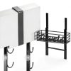 SWTYMIKI Towel Rack Metal Door Mount Bathroom Storage-8